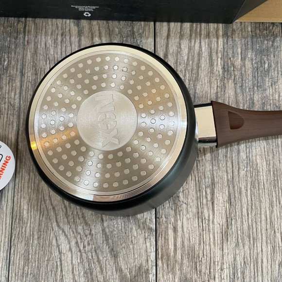 NEW NOX 1.5 Qt Sauce Pan with Lid Non Stick Coating Wooden Handle FDA Approved - Picture 8 of 10